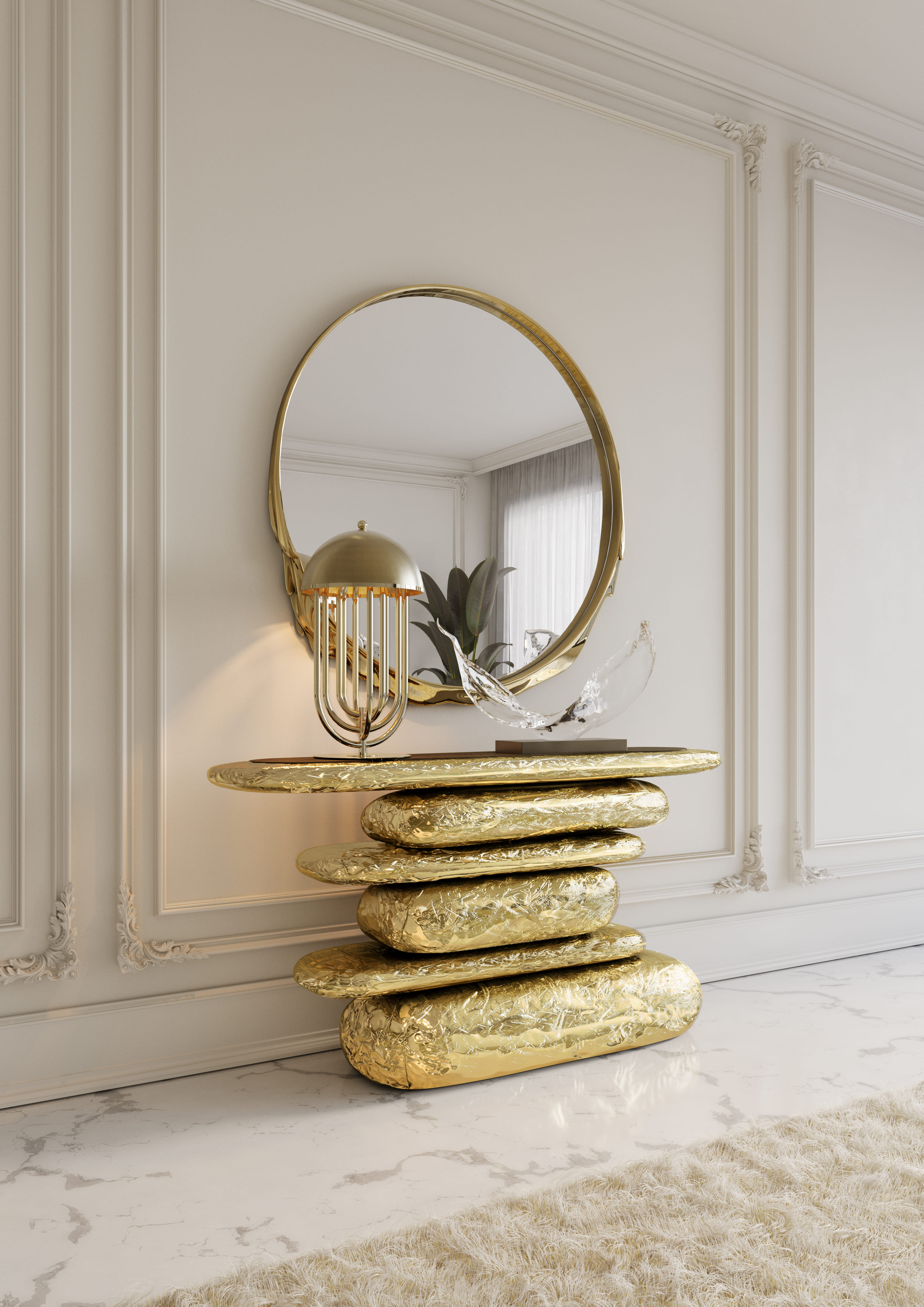 SOPHISTICATED MASTER SUITE WITH SCULPTURAL DESIGN AND ARTISTIC LIGHTING - Home'Society