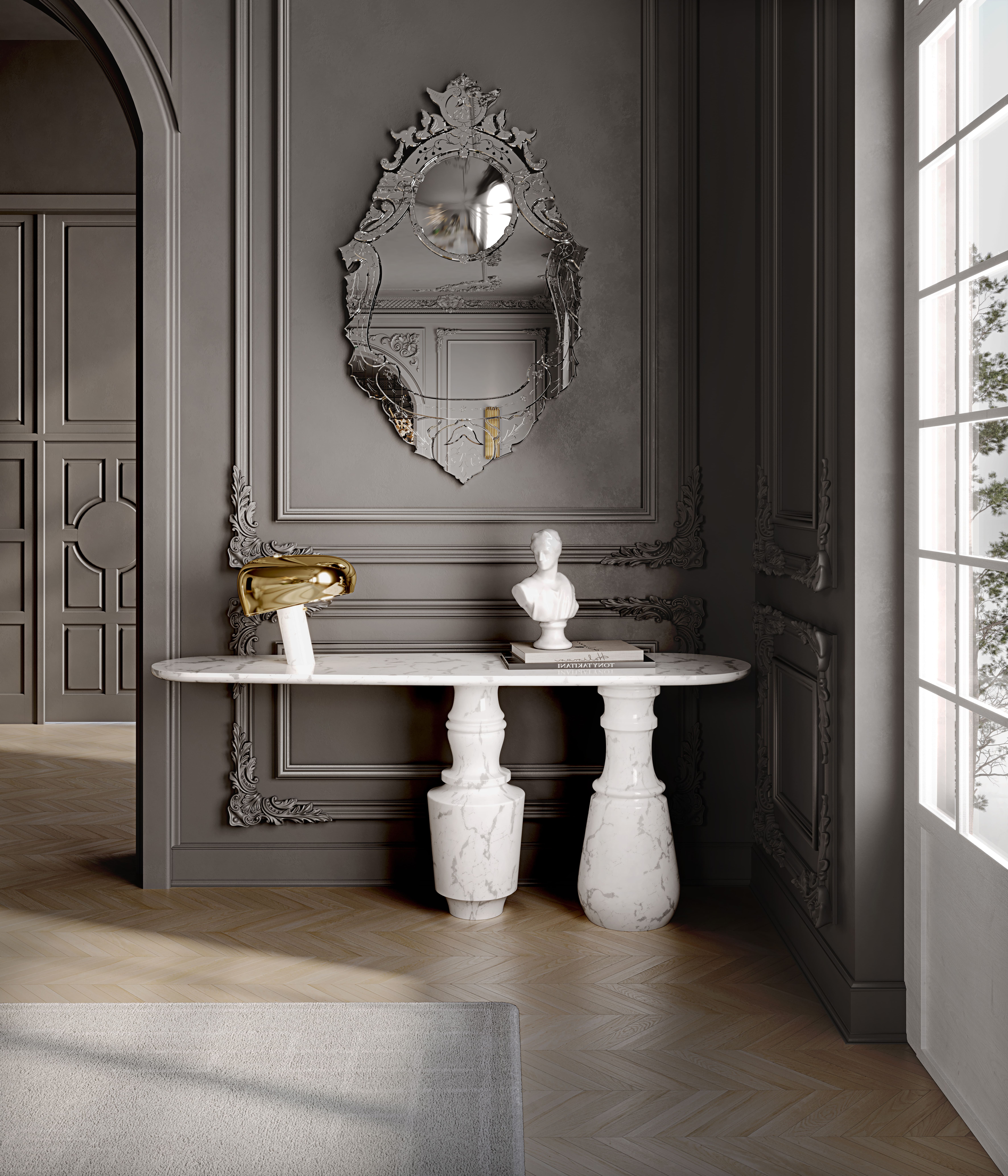 SOPHISTICATED MASTER SUITE WITH ARTISTIC DETAILS AND TIMELESS ELEGANCE - Home'Society
