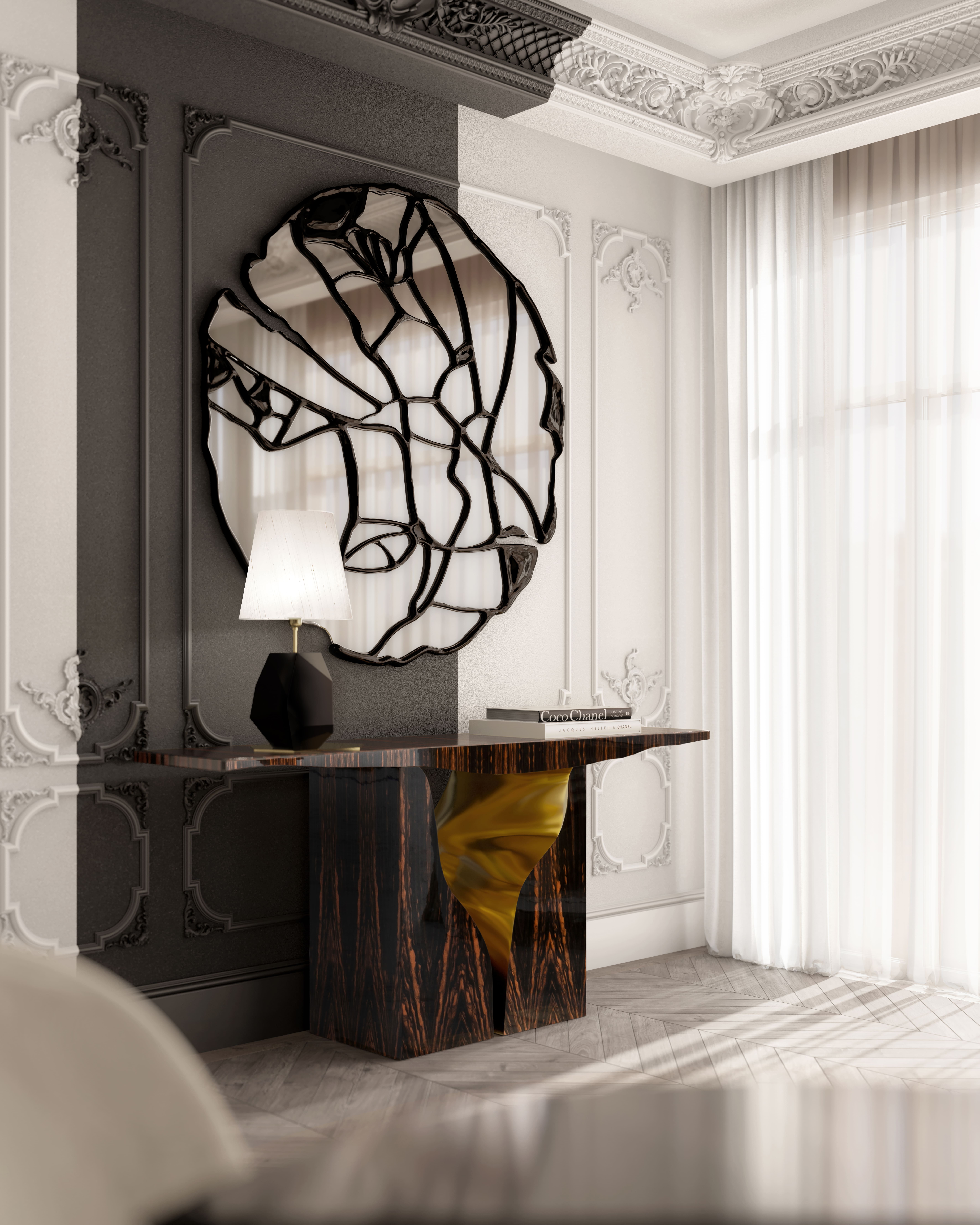 ARTISTIC MASTER SUITE WITH SCULPTURAL DESIGN AND REFINED LIGHTING - Home'Society