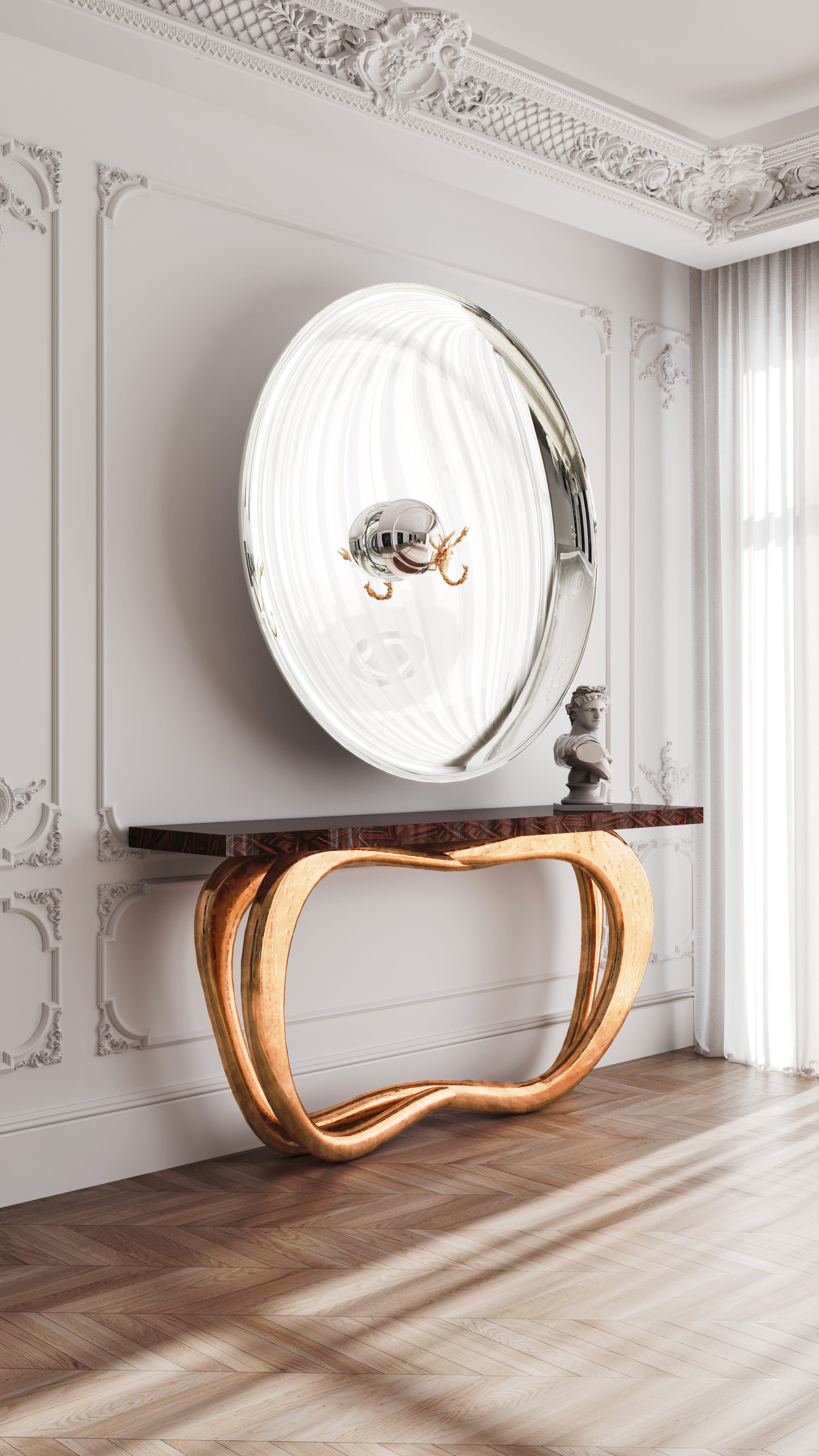 ARTISTIC MASTER SUITE WITH SCULPTURAL FORMS AND CONTEMPORARY ELEGANCE - Home'Society
