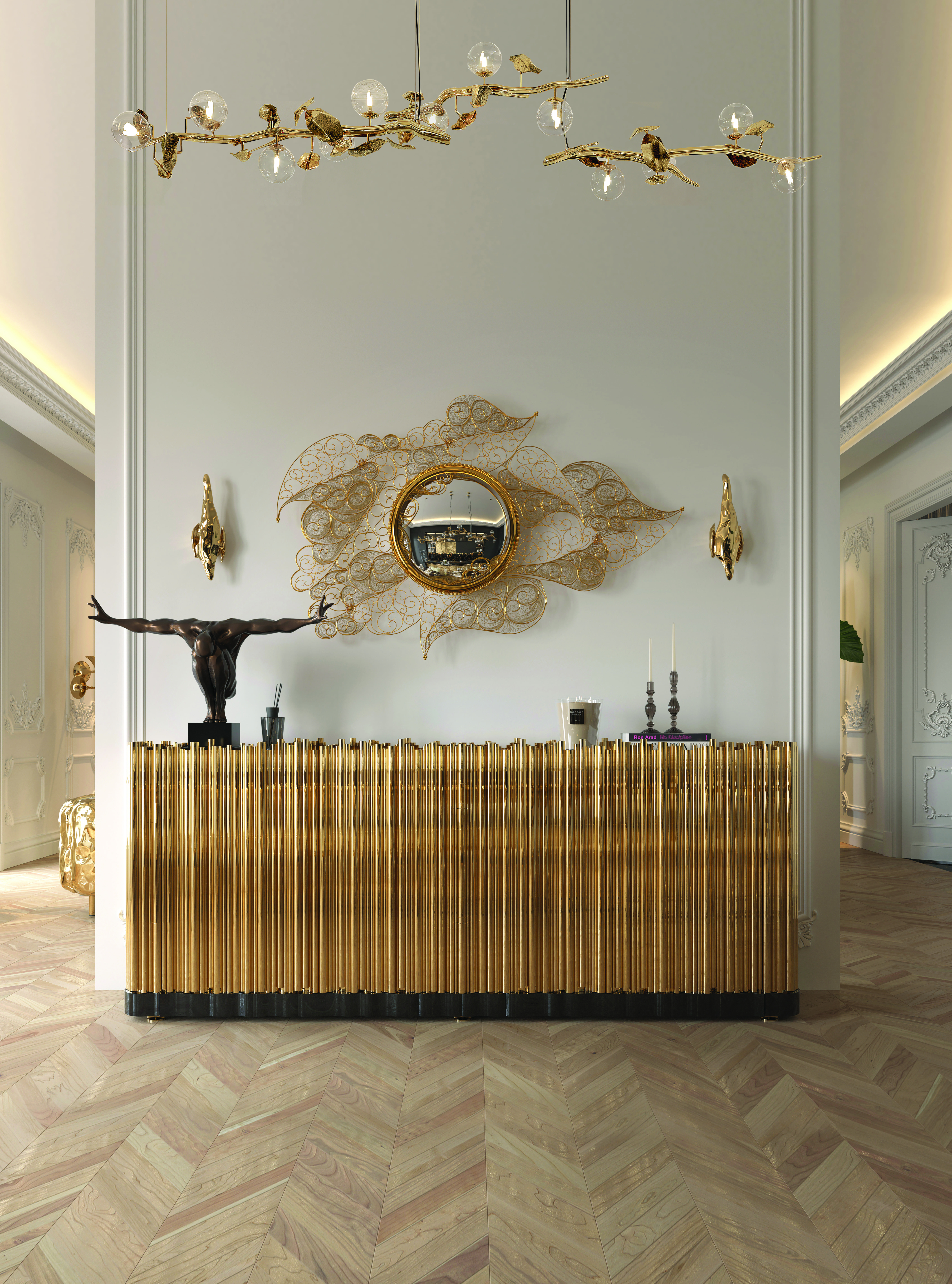 Elegant Master Suite with Sculptural Details and Radiant Sophistication - Home'Society