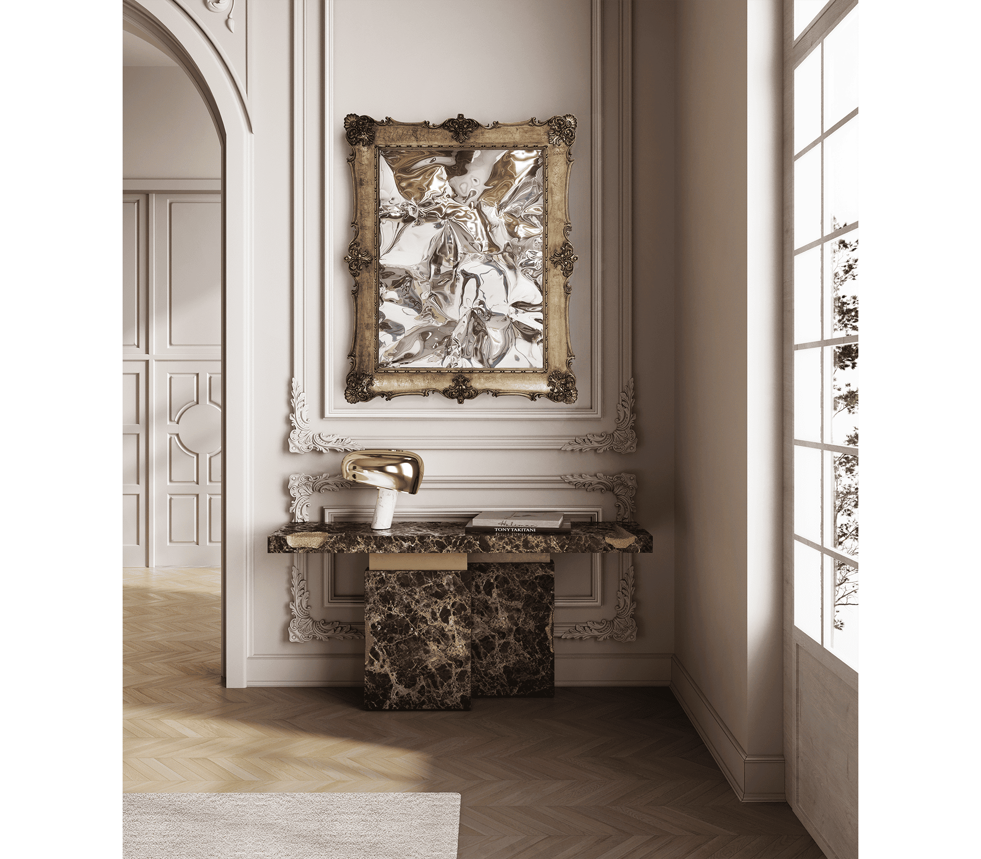 Luxury Master Suite with Regal Details and Sculptural Elegance - Home'Society