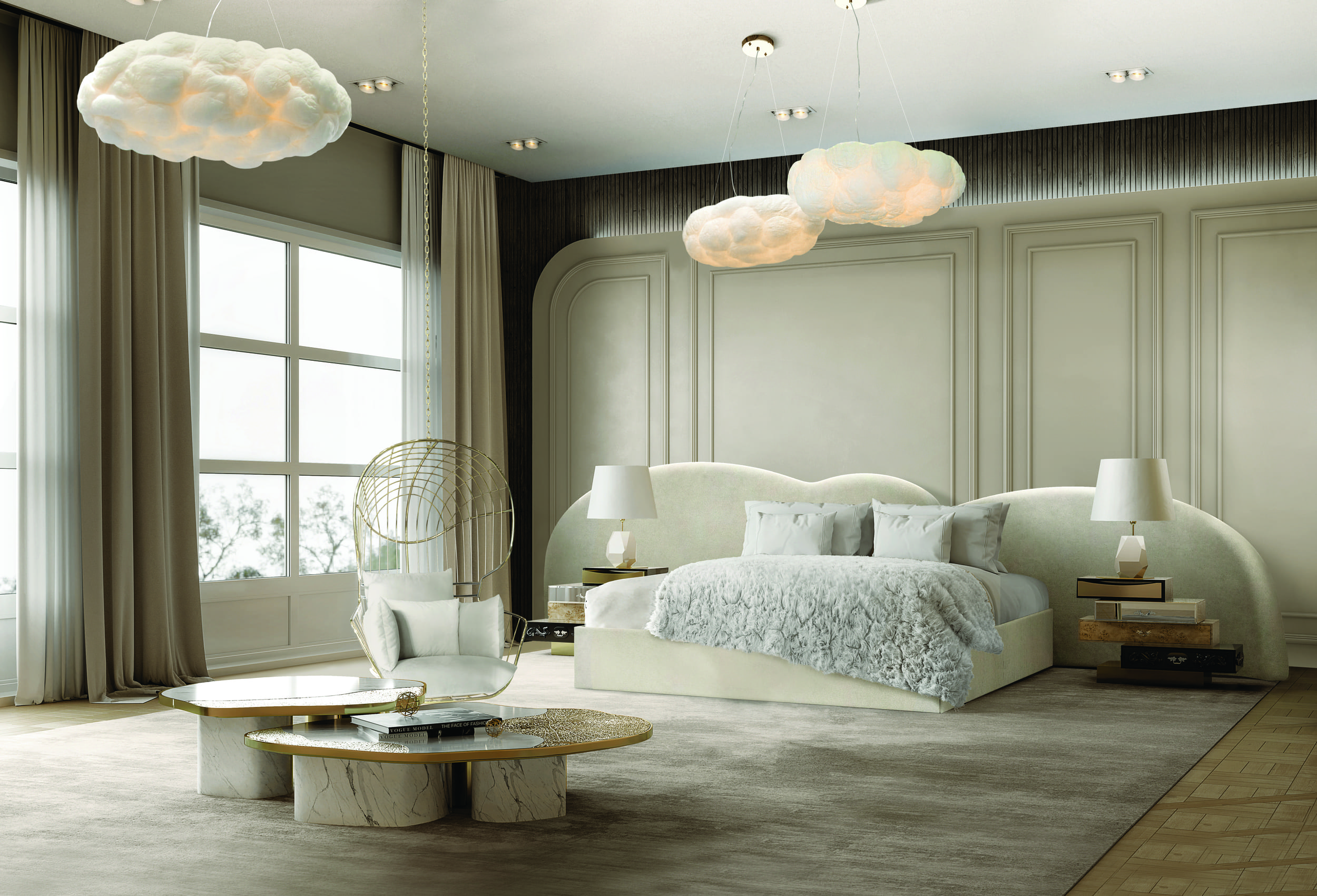Luxury Teen Bedroom with Sculptural Furniture and Contemporary Elegance - Home'Society