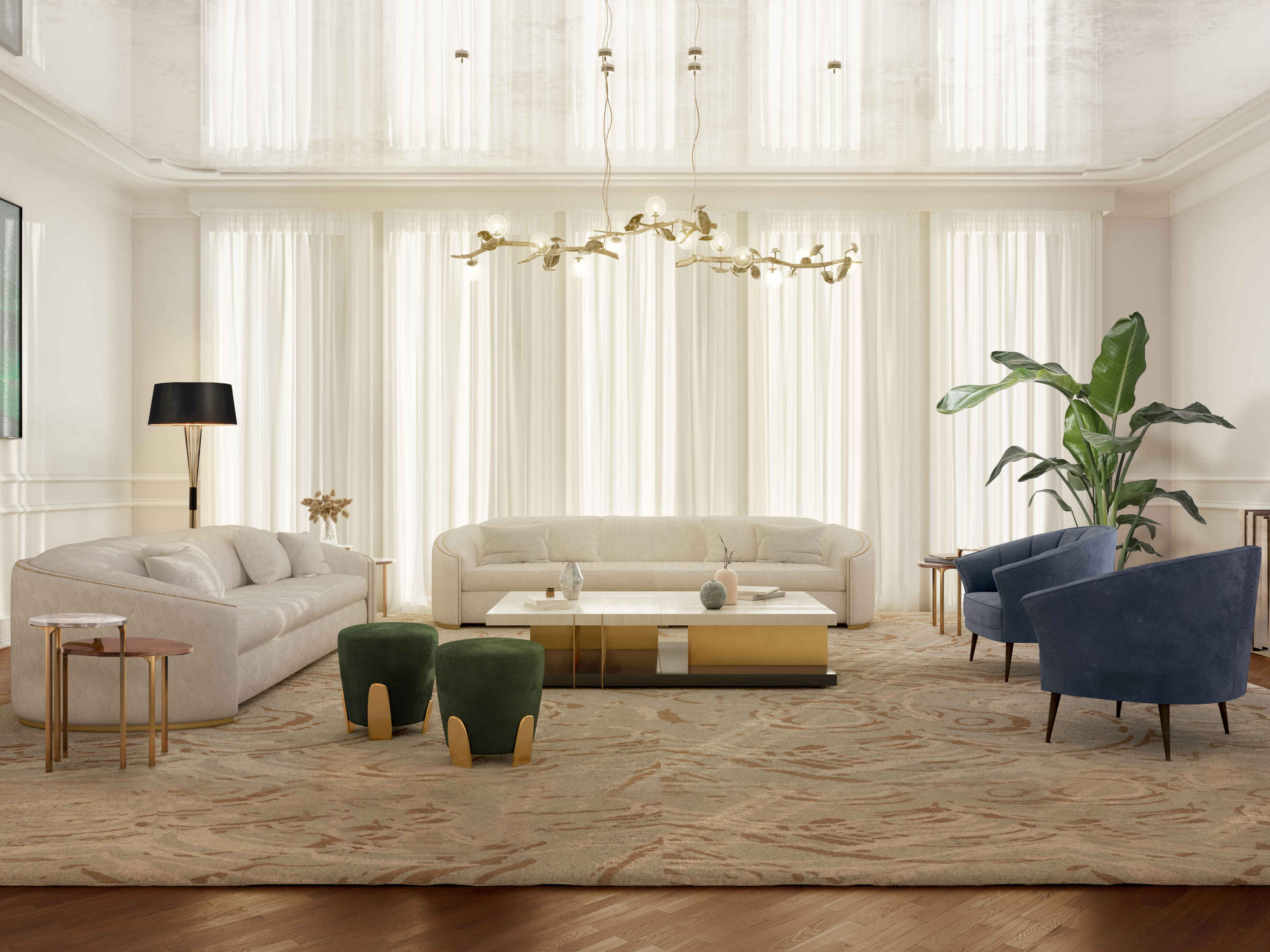 Paris Dream Living Room Design In Neutral Tones - Home's Society