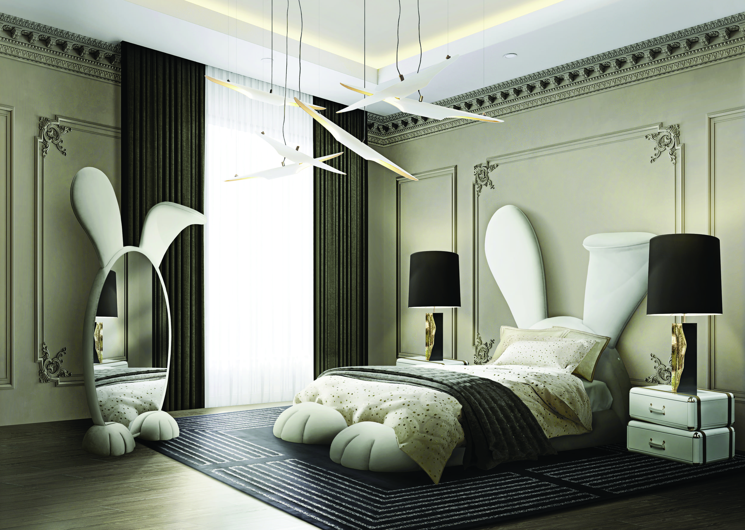 Whimsical Children’s Bedroom with Magical Details and Artistic Lighting - Home'Society