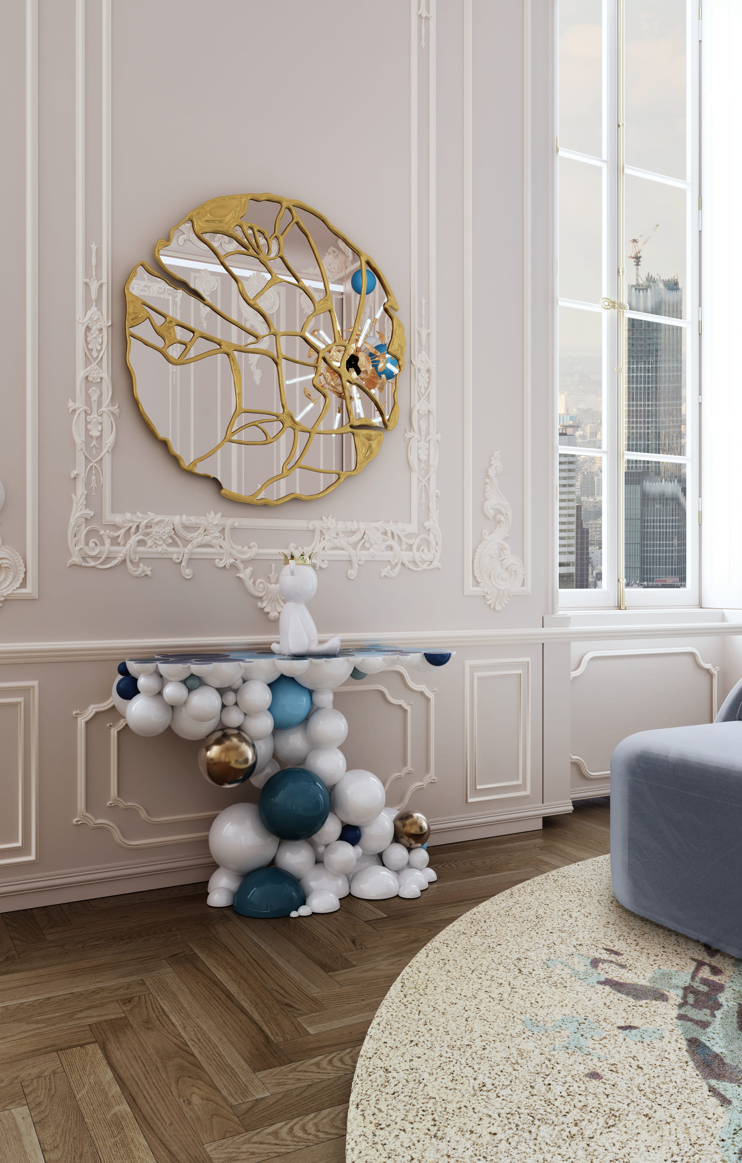 Luxury Children’s Bedroom with Sculptural Furniture and Artistic Elegance - Home'Society